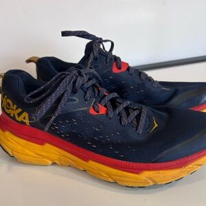 Size 10 D HOKA ONE ONE Challenger ATR 6 Men's Running Lace-Up Sneakers Blue Mesh